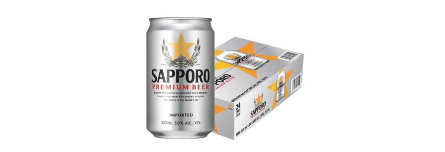 Sapporo Premium Beer  (24 x 330ml)